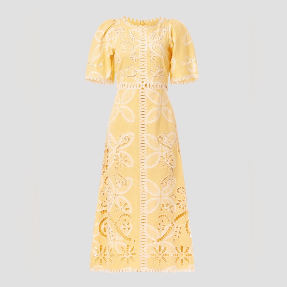 Elegant Yellow Midi Dress